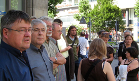 Ortstermin mit Baubürgermeister Hahn und der SPD Gemeinderatsfraktion im Juli 2008